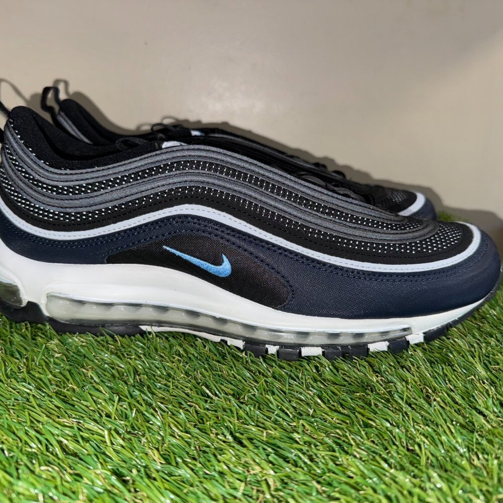 Nike Air Max 97 Black/Obsidian/Platinum/University Blue DQ3955-001 Men's 9.5 NEW